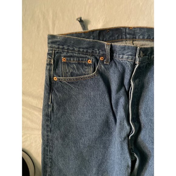 Levis 501XX Original Fit 90's Mens Jeans W40 L36 100% Cotton Blue Denim USA - Picture 10 of 11